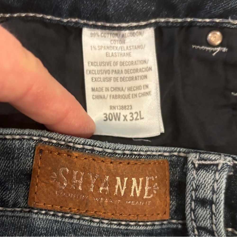Shyanne 30 (11/12) Denim Women’s Shorts Homemade Jeans Cutoffs Faux Flap Pockets - Picture 7 of 10